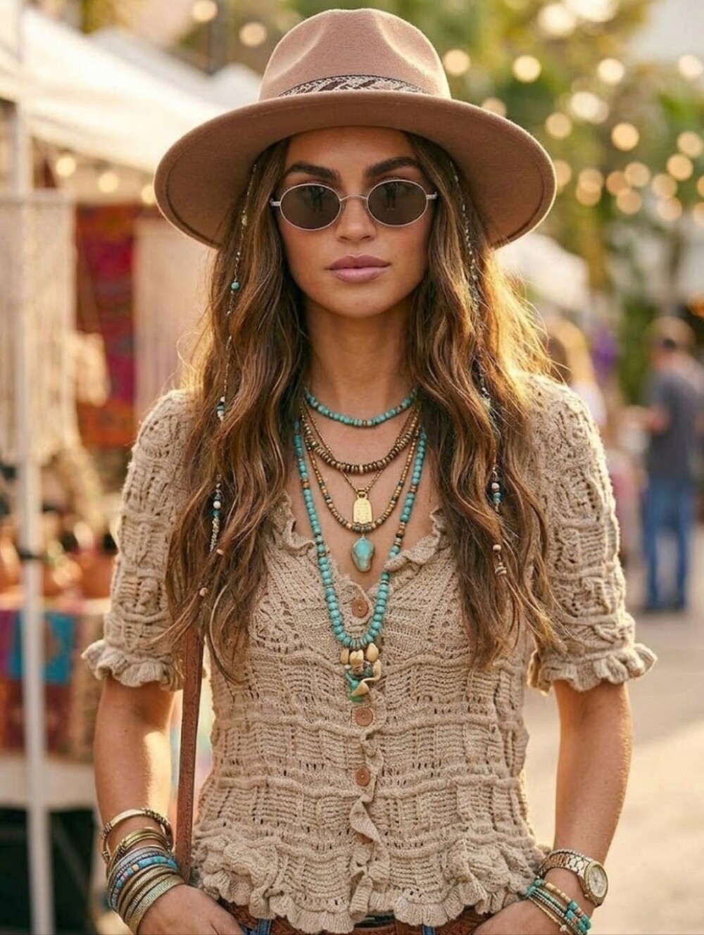 NATURAL LIFE | Crochet Style Cardigan, Sz Medium